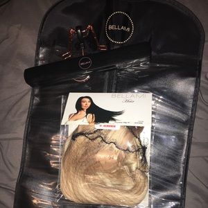 Bellami 18 in hair extensions color butter blonde